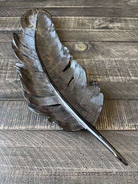 Michael Aram Feather Tray in Black Nickel